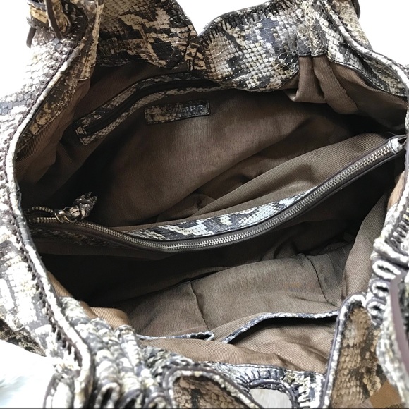 SONDRA ROBERTS Python Embossed Shoulder Bag - Picture 3 of 4